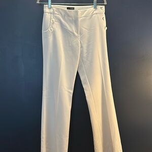 The Limited, Cream Flare Pants with Buttons. Size 2.